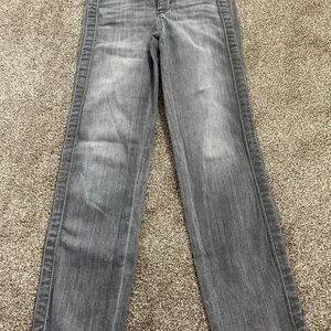 White House Black Market Gray Straight Leg Jeans